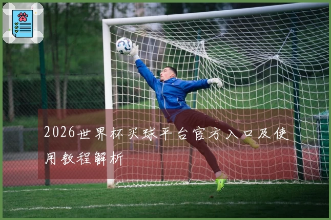 2026世界杯买球平台官方入口及使用教程解析